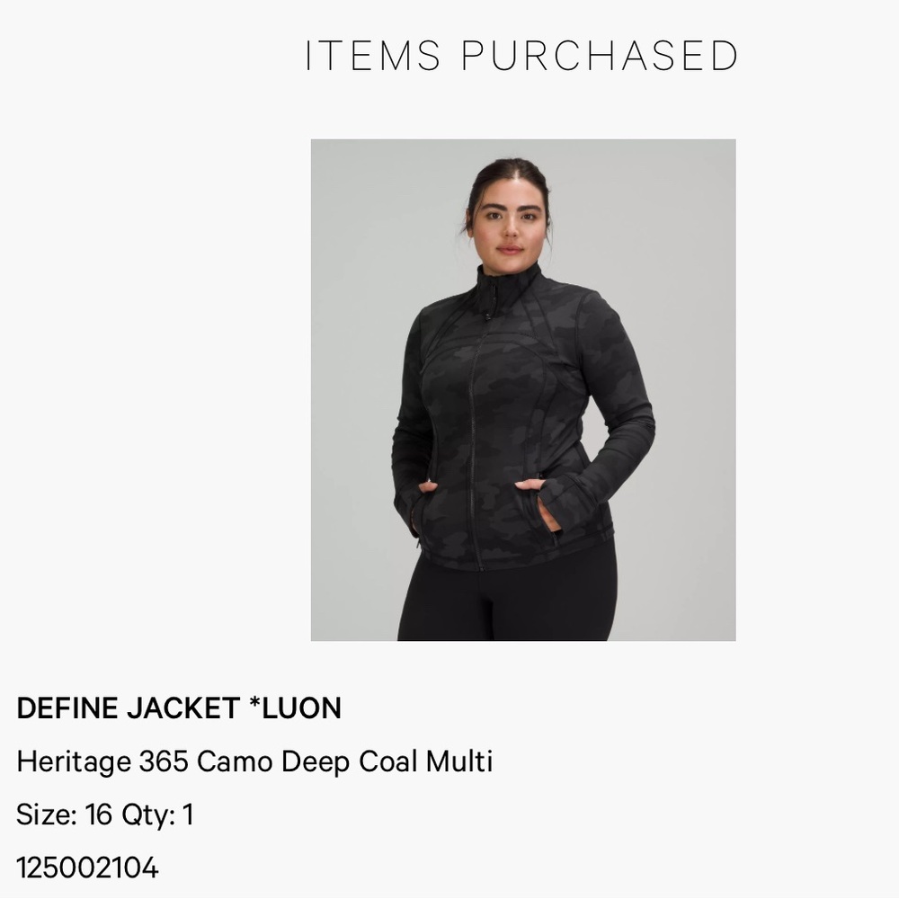 Lululemon Define Jacket Luon Size 16 - Picture 4 of 4